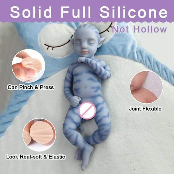SerenDoll Soft Full Body Silicone Reborn Realistic Avatar Girl Baby Doll 18.5" - Picture 4 of 13